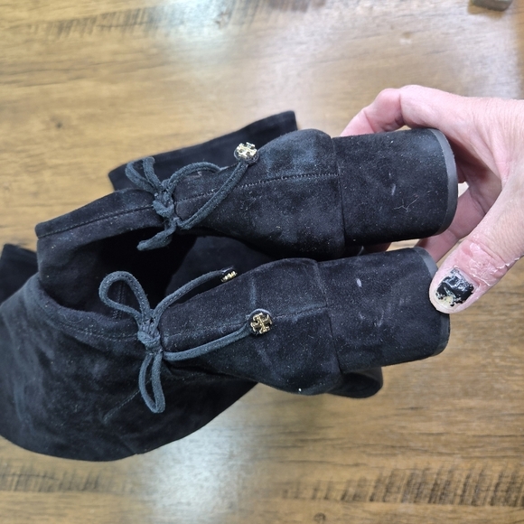 Tory Burch Laila Black Suede Otk Over The Knee Boots - Picture 10 of 14